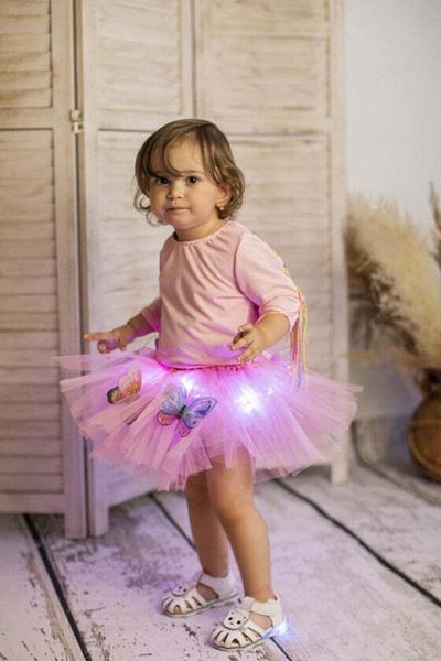 fustite cu luminite Baby Skirt with Lights, Butterfly, Christening and Motif - 3-18 Months (68-86 CM)