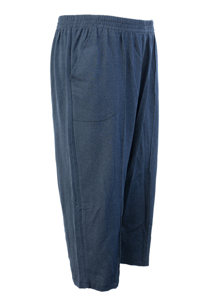 Oppland Kadın Kapri Viskon Penye Kumaş Cepli Dizaltı Yüksek Bel Lastikli DüzPaça Rahat OPKKAP25MOD11