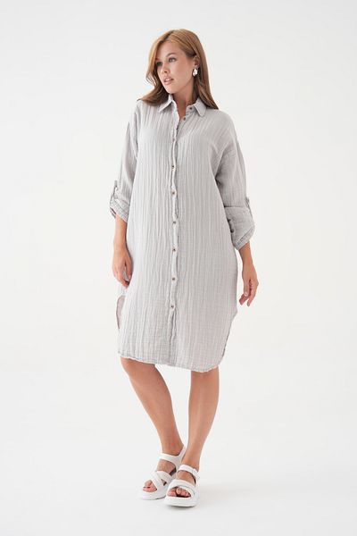 QAWWA Women's Linen Long Shirt & Tunic