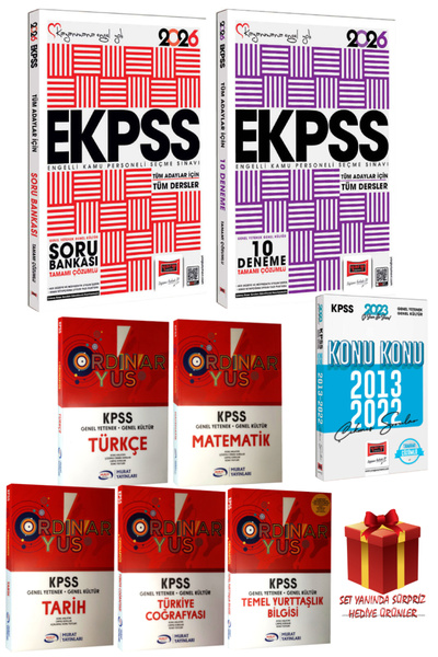 Yargı Yayınları 2026 Yargı EKPSS Soru Bankası+EKPSS Deneme Sınavı+Murat KPSS ...