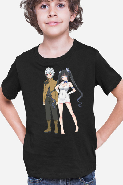 OEM DanMachi Bell Hestia Omori Fujino Action Anime Kage Kids T-shirt