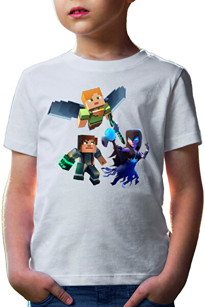 OEM Παιδικό μπλουζάκι Minecraft Elytra End Clash of Clans Mage Survival