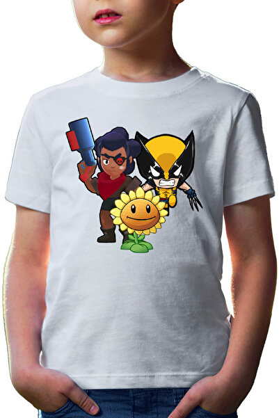 OEM Tricou copii Brawl Stars Shelly Fighter Zombies Green Wolverine