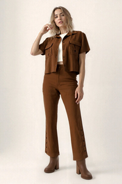 Vitrin Crinkle Fabric Shirt with Cover Pocket