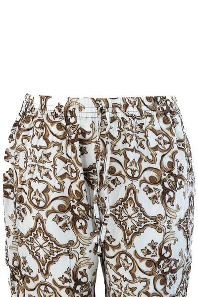 Oppland Women's Capri Viscose Combed Fabric Knee-High High Waist Elastic Flat Leg Casual with Pockets Opkkap25Mod11