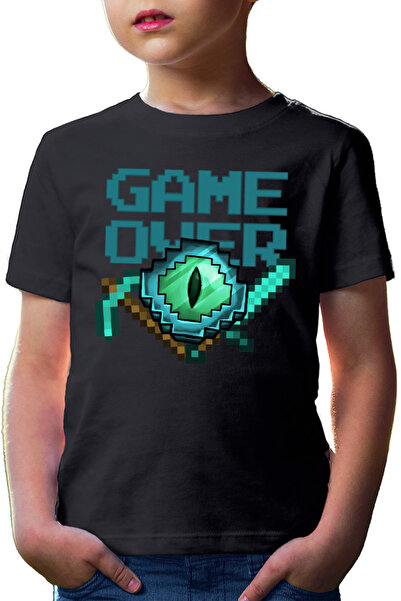 OEM Tricou copii Minecraft Game Over Diamond Tools
