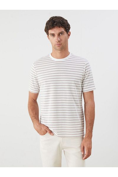 LC Waikiki New Season Crew Neck Striped Men's T-Shirt - S5Qk53Z8