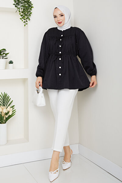 Pamuk Butik Women's Drawstring Tie Detailed Shirt