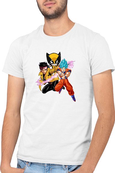 OEM Men's T-shirt X-men Goku Strong Men Avengers Marvel Anime