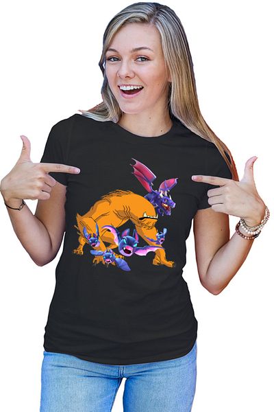 OEM Tricou Femei Ben10 Clash Royale Clash of Clans Bat Dragon Alien