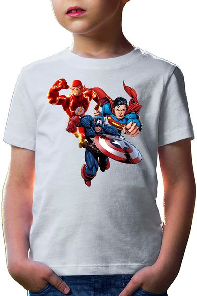 OEM Tricou copii Flash Captain America Superman Fly Mystery Supranatural