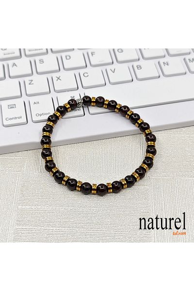 Naturel Tılsım Garnet (Lal) Natural Stone 6mm Unisex Bracelet