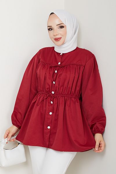 Pamuk Butik Women's Drawstring Tie Detailed Shirt