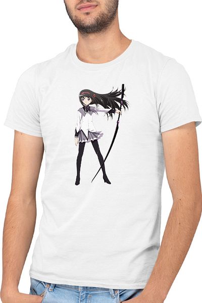 OEM Men's T-shirt Madoka Magica Akemi Homura Bow Action Shoujo Bishoujo
