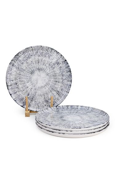 Edessa 26.5cm Astin Ceramic Dinner Plate - Multicolor (Set of 4)