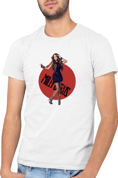 OEM Men's T-shirt Miley Cyrus Cool Sing Artist Awards Music Idol