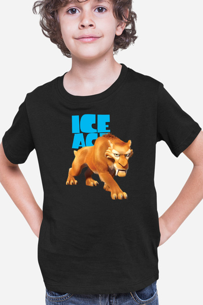 OEM Tricou copii Ice Age Logo Lion Antic Animal Fluffy Huge