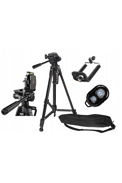 Azaris SELFIE STICK statyw TRIPOD UCHWYT PILOT REGULOWANY PRZENOŚNY ALUMINIUM