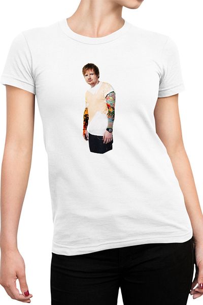 OEM Tricou Femei Ed Sheeran Tattoos Colorful Beautiful Voice Skills