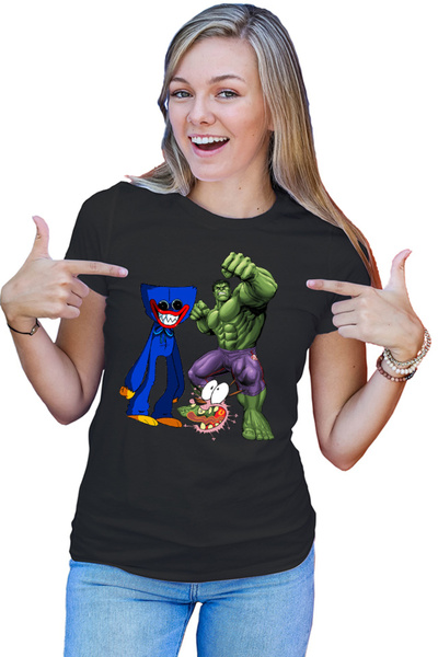 OEM Tricou Femei Huggy Wuggy Courage Coward Dog Hulk Fight Demon