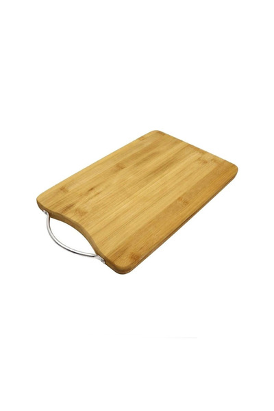 New Life Large Size Steel Handle Bamboo Cutting Board, Wooden Chopping Board 24cm X 34cm