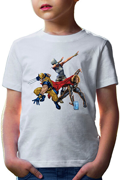 OEM Tricou copii Wolverine Thor Fortnite Dub Funny Trio Team Game Battle Royale