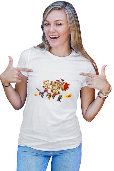 OEM Tricou Femei Clash of Clans Dragons Race Classes Fire Strategy