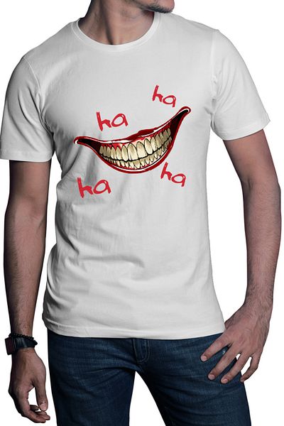 OEM Tricou barbati Joker Smile Laugh Psychopath Hurt Lips Self Defense