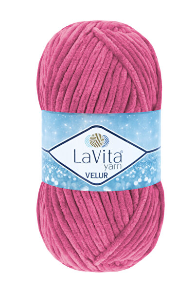 LaVita Yarn Fir de tricotat manual din catifea Velur 100% poliester 100gr (41...