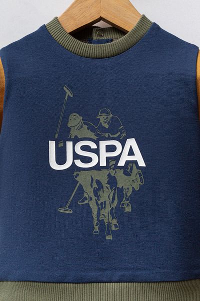 U.S. Polo Assn. Licensed Baby Boy Bottom Top 2 Piece Set