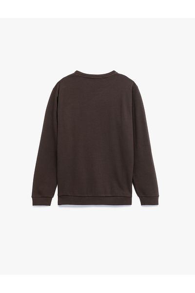 Koton Cotton Long Sleeve Basic Crew Neck Sweatshirt