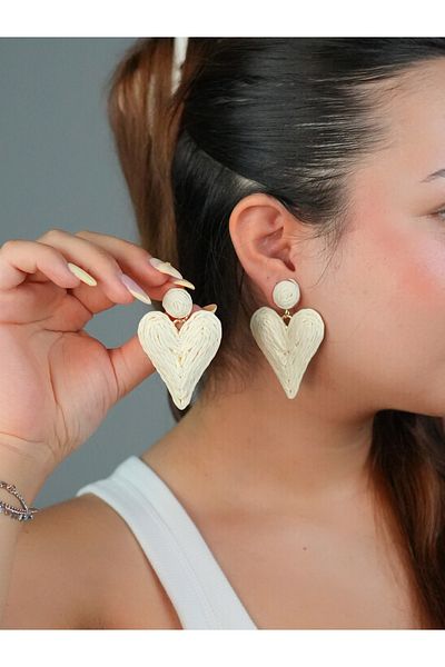 Sumen Butik Heart Figured Dangle Summer Earrings