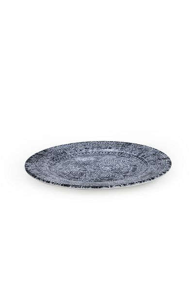 Edessa Ceramic Ginko 27Cm Round Dinner Plate, Multicolor