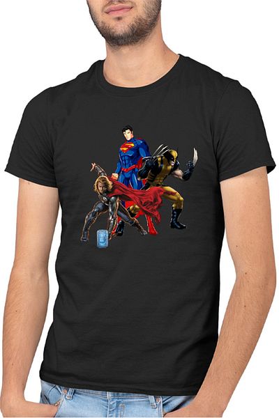 OEM Tricou barbati Thor Marvel Wolverine Superman Axe Superhero