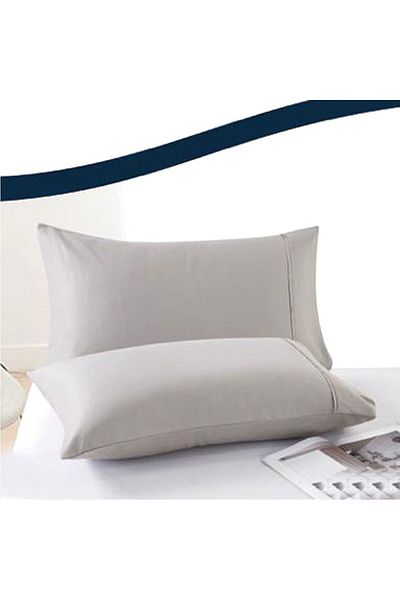 elgant home 2-piece solid color pillowcase