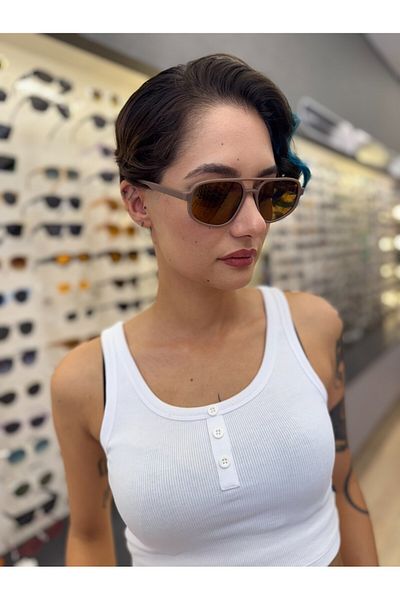 JULIANO Cuba Powder/Brown 55 Sunglasses
