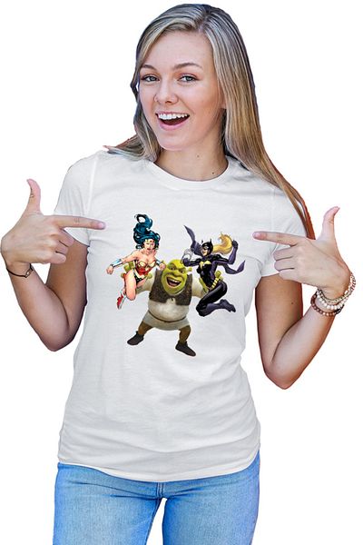 OEM Tricou Femei Shrek Wonder Woman Catwoman Super Hero Medieval Era