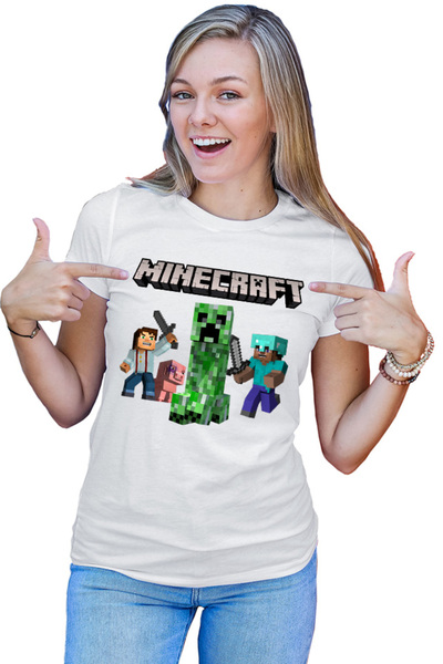 OEM Minecraft Steve Creeper Explode Logo Loot Women's T-Shirt