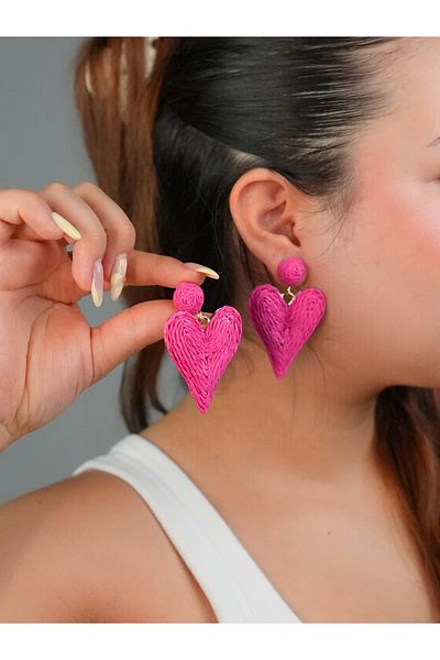 Sumen Butik Heart Figured Dangle Summer Earrings