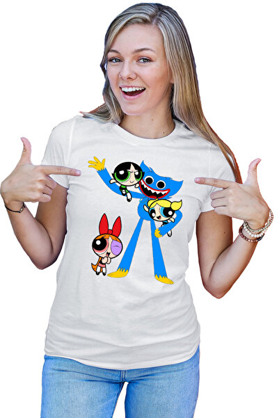 OEM Tricou Femei Huggy Wuggy Powerpuff Girls Funny Play Childish