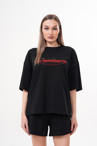 JANSO GROUP -Men's Cotton Printed Monte Carlo Car 1 Short Sleeve Tshirt Oversize Big Size