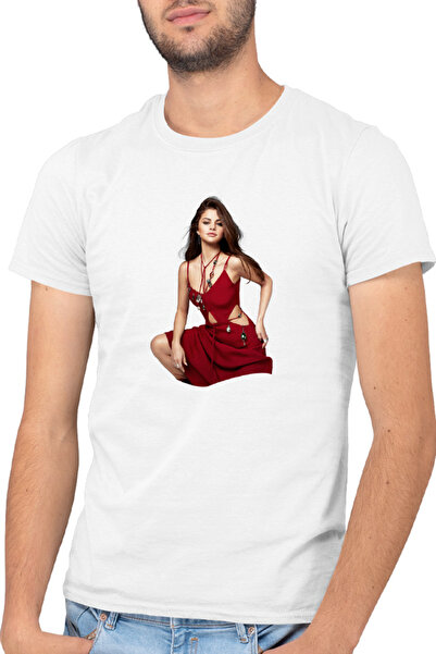OEM Tricou barbati Selena Gomez Red Dress Actress Singer Song