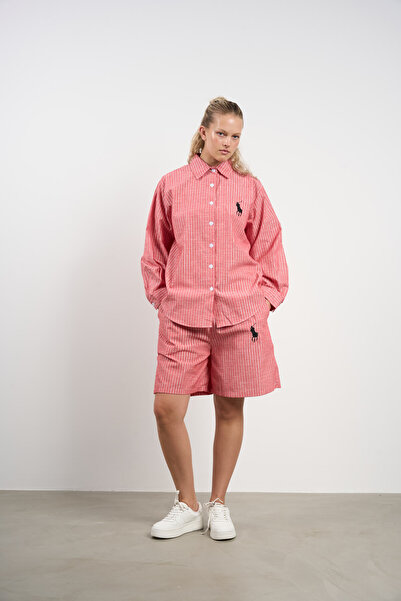 HANIQA Women's Plus Size Striped Shorts Suit 44-50