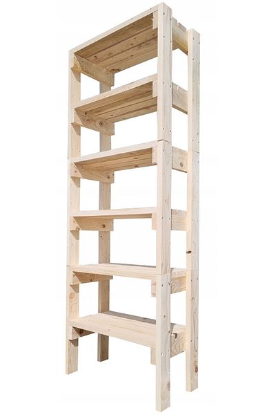 Azaris REGAŁ MAGAZYNOWY DREWNIANY MODUŁOWY UDŹWIG 240 kg