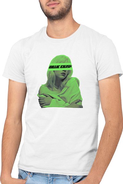 OEM Men's T-shirt Billie Eilish Logo Green Brand Musician