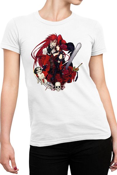OEM Tricou Femei Black Butler Madame Red Shinigami Reaper