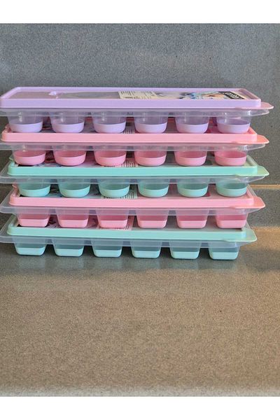 Gondol Silicone Based Thumb Ice Mold 12 Pieces Round Shape Purple Non-Stick Freezer