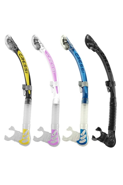 Cressi Alpha Ultra Dry Şnorkel CLEAR-BLACK-WHITE
