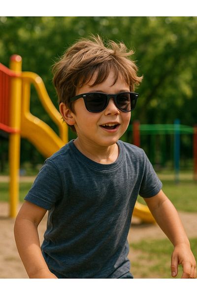 Lexi Bella Kids Black Sunglasses Pin Frame Uv 400 Protection Ce Certificated
