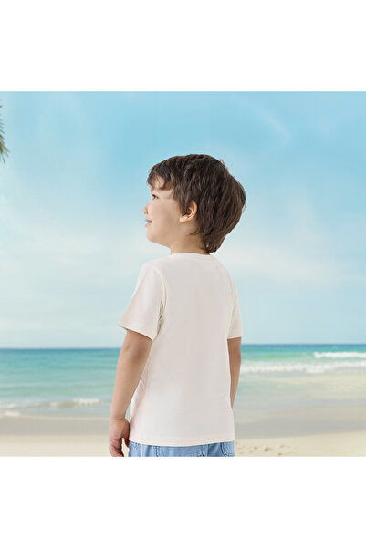 Juniors Printed T-shirt with Short Sleeves